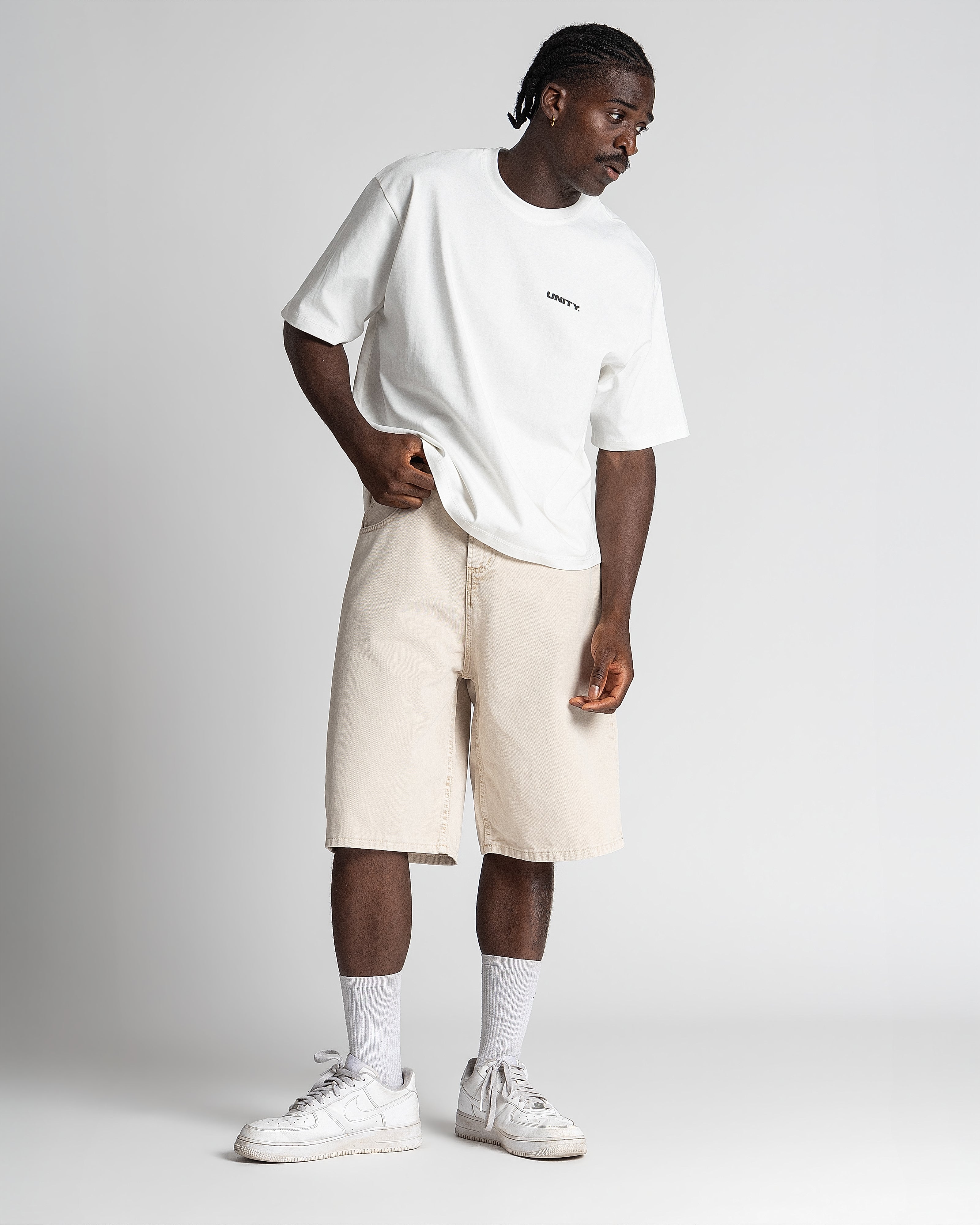 Denim Jorts Stonewashed Sand