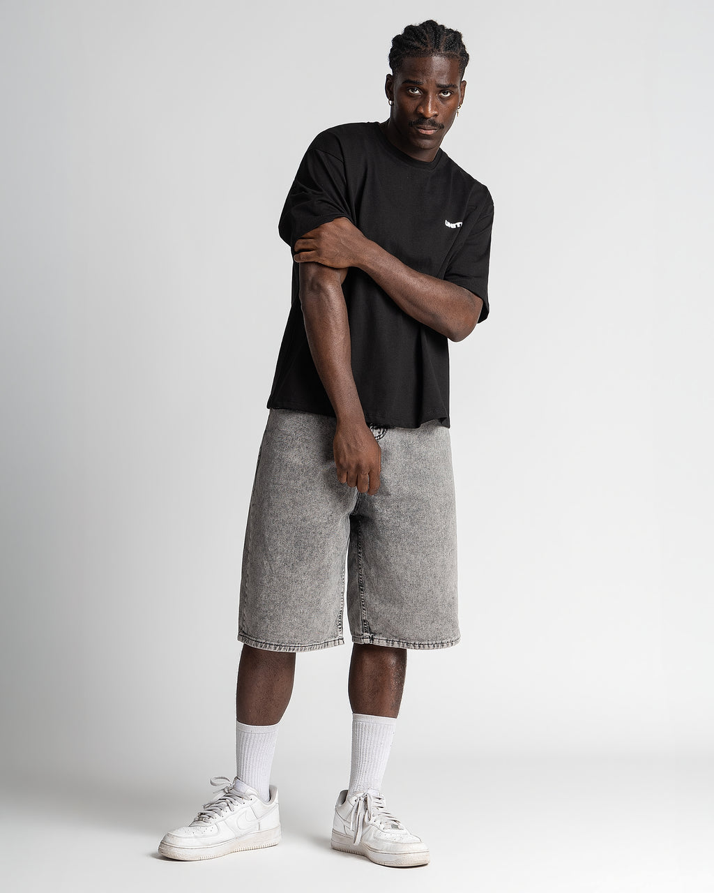 Denim Jorts Stonewashed Grey