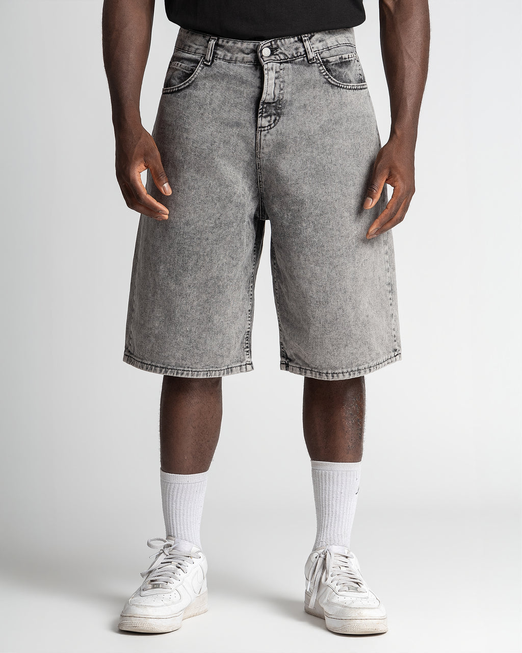 Denim Jorts Stonewashed Grey