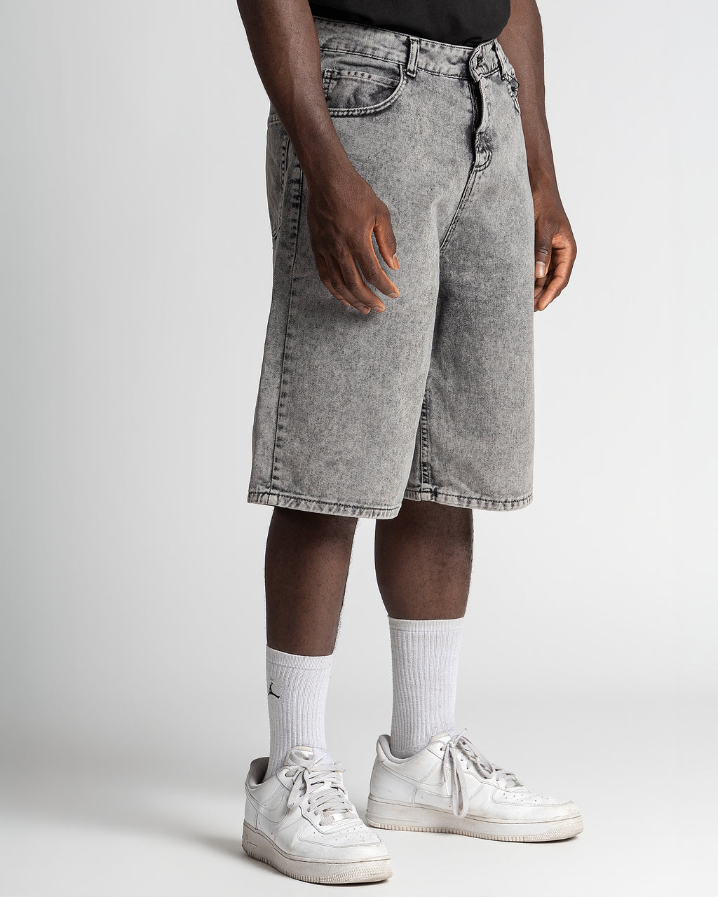 Denim Jorts Stonewashed Grey