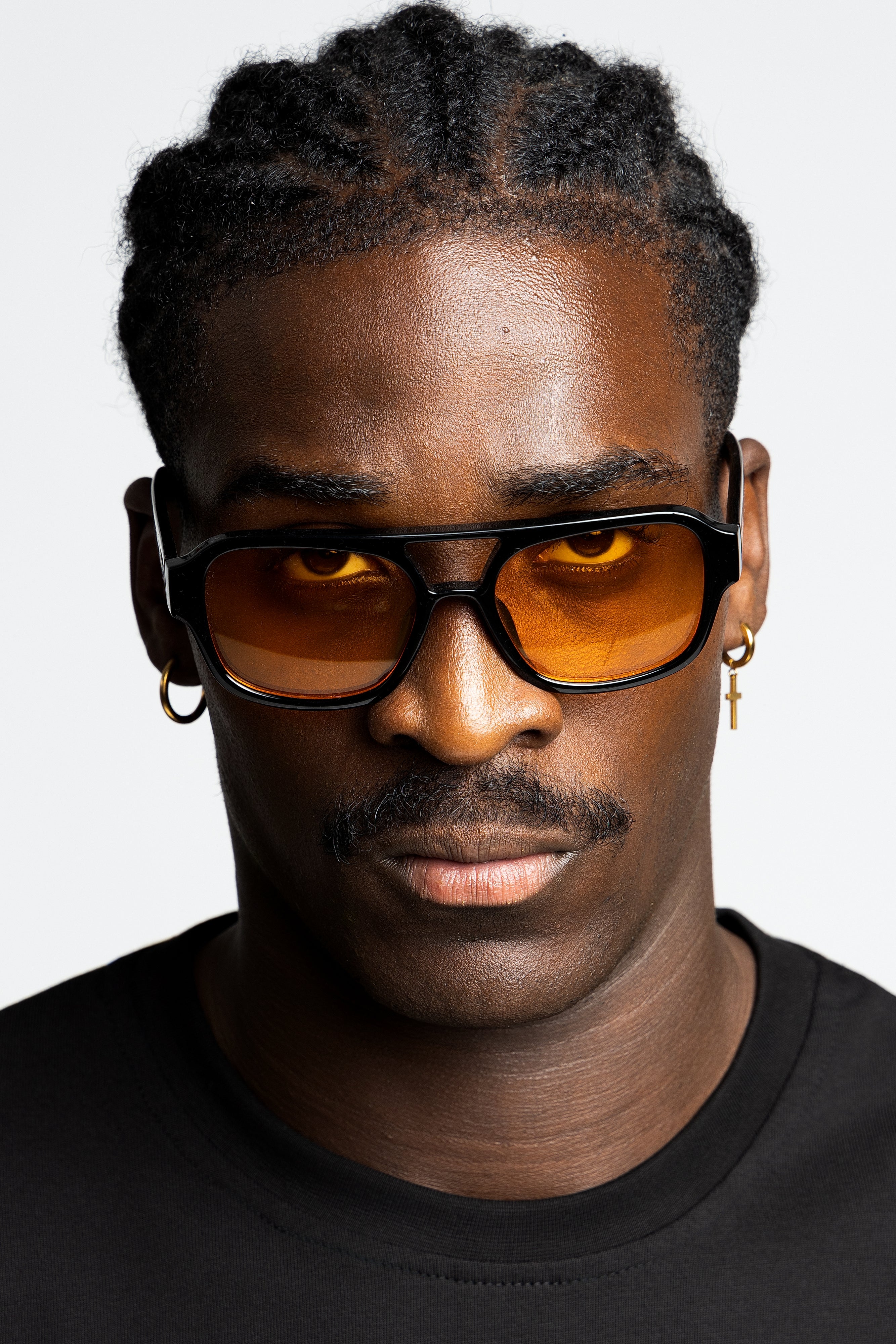 Unity Rift Sunglasses Black Amber