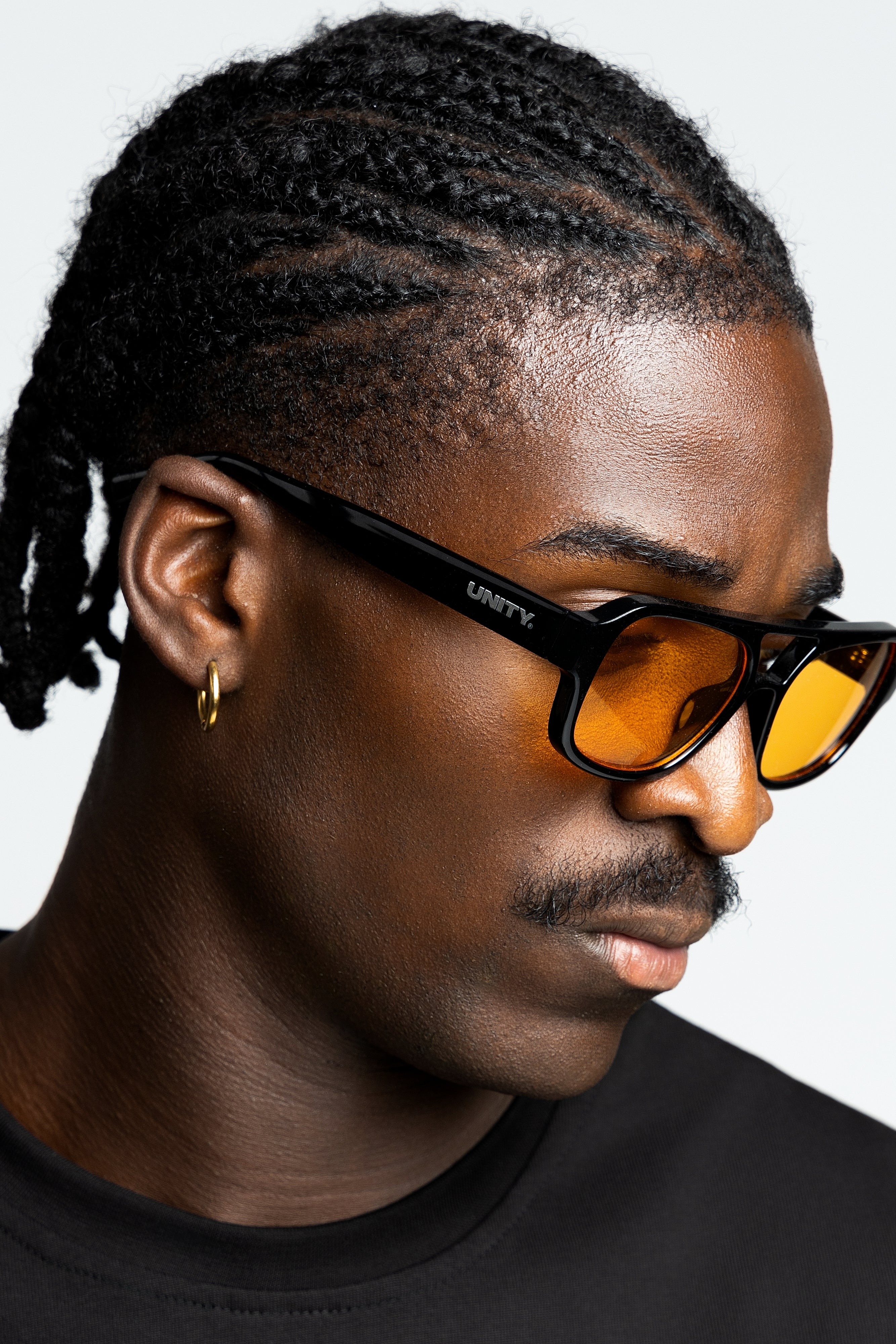 Unity Rift Sunglasses Black Amber