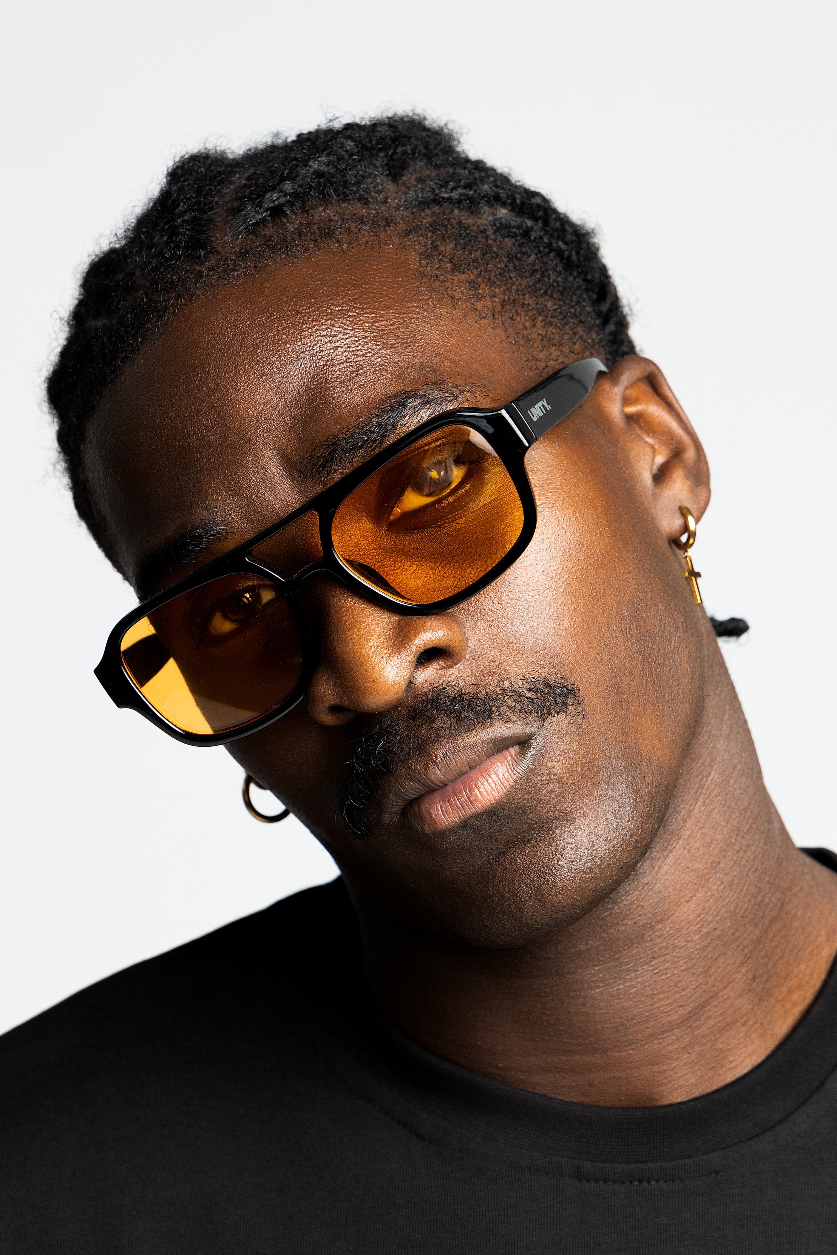 Unity Rift Sunglasses Black Amber