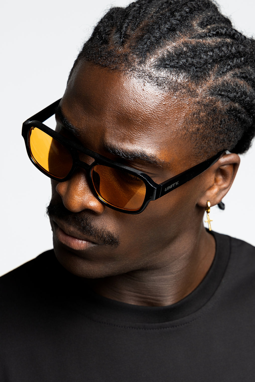 Unity Rift Sunglasses Black Amber