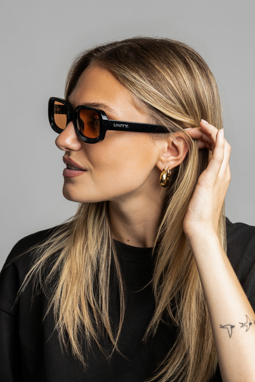Unity Trace Sunglasses Black Amber
