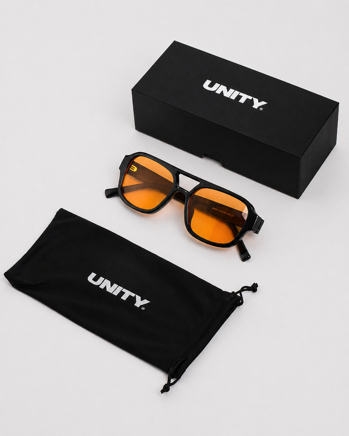 Unity Rift Sunglasses Black Amber