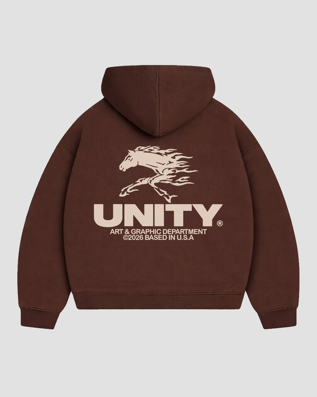 Hoodie Unity Art Dep. Dark Chocolate