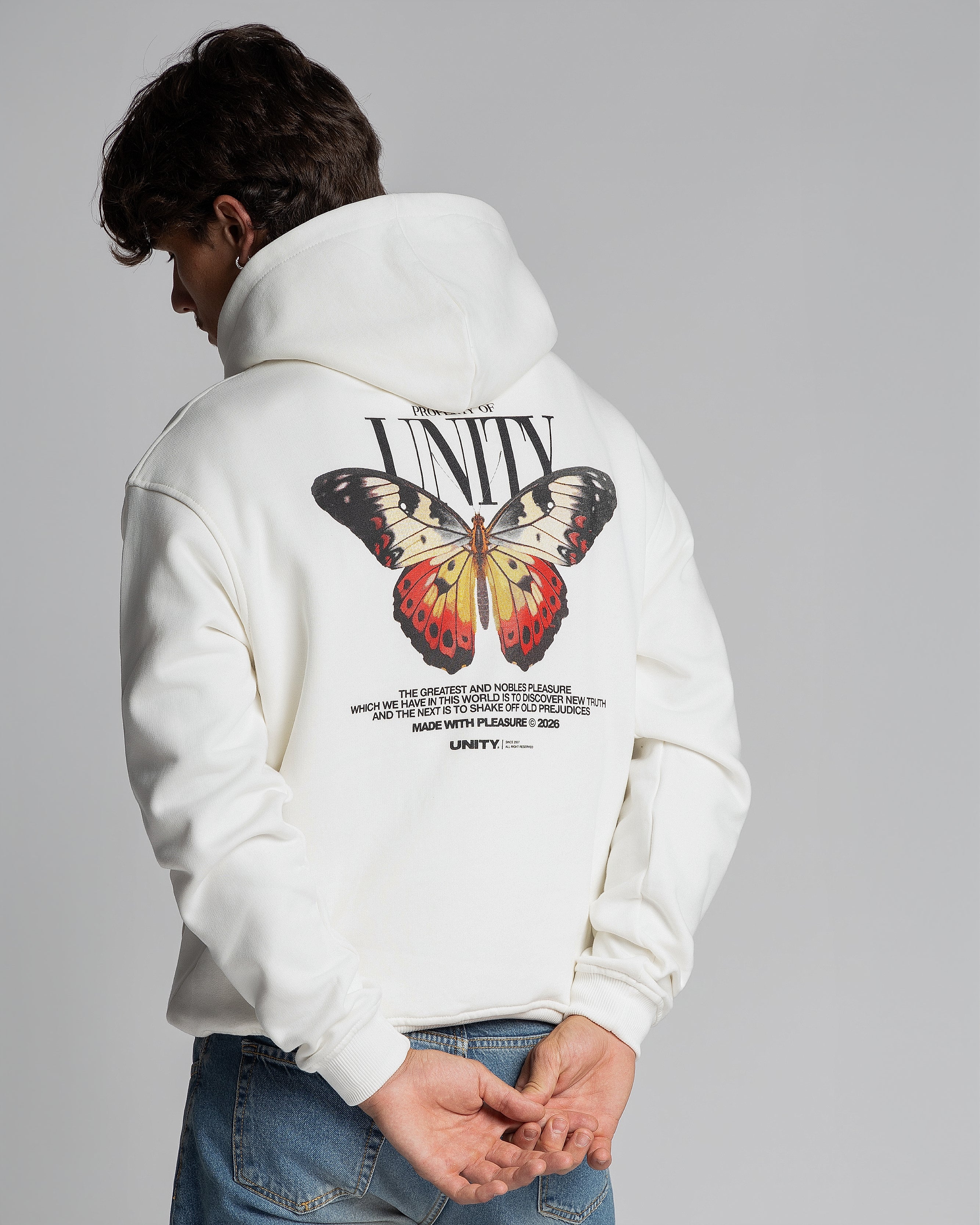 Hoodie Unity Butterfly Off-White