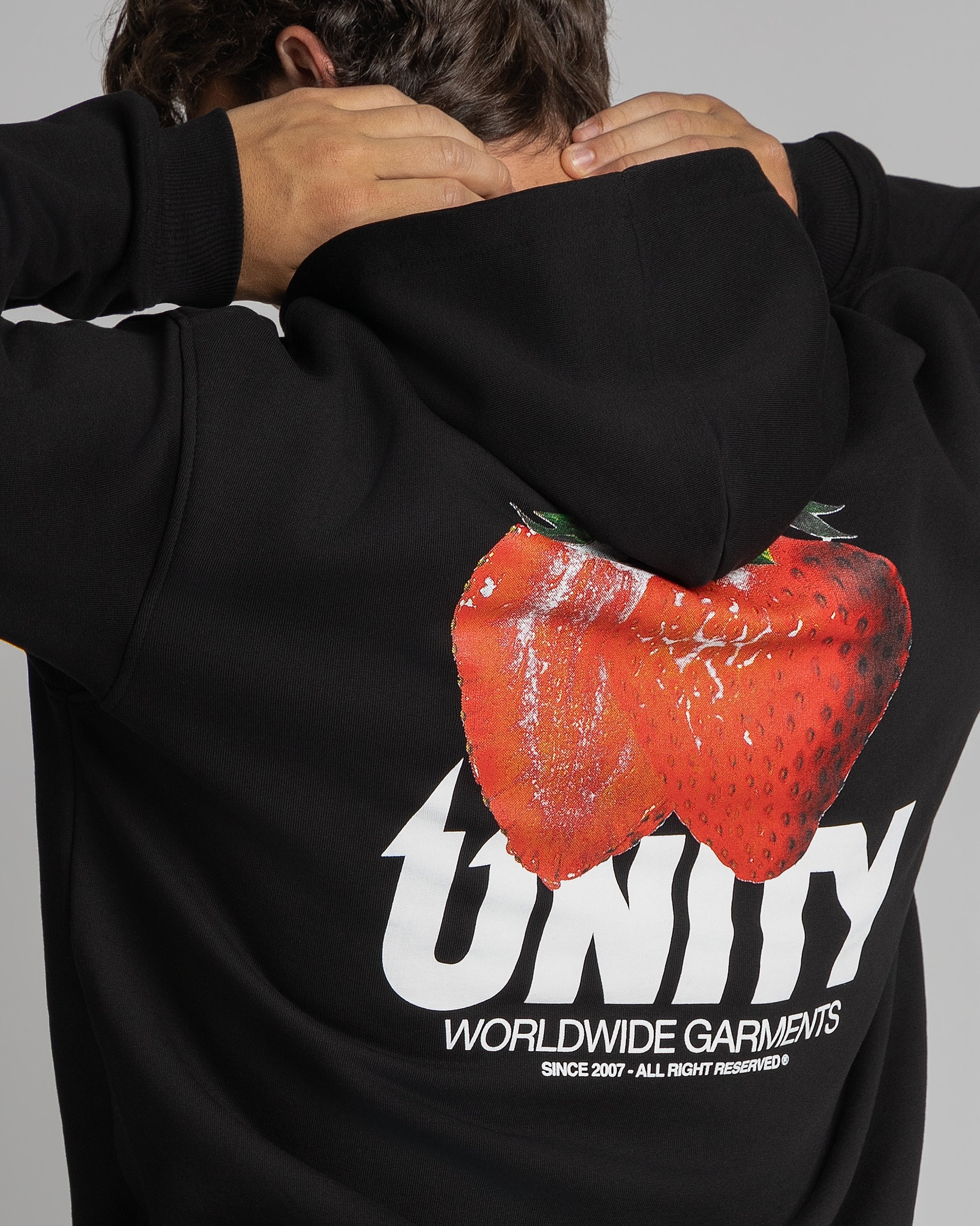Hoodie Unity Strawberry Black